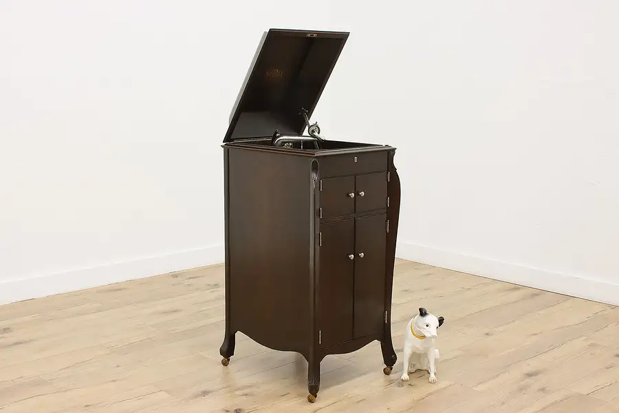 Main image of Victrola Record Player Antique Oak Phonograph VV-XI Records