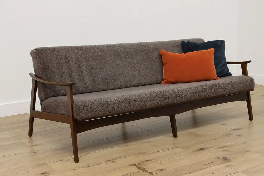 Main image of Danish Midcentury Modern Vintage Mohair Sofa or Couch