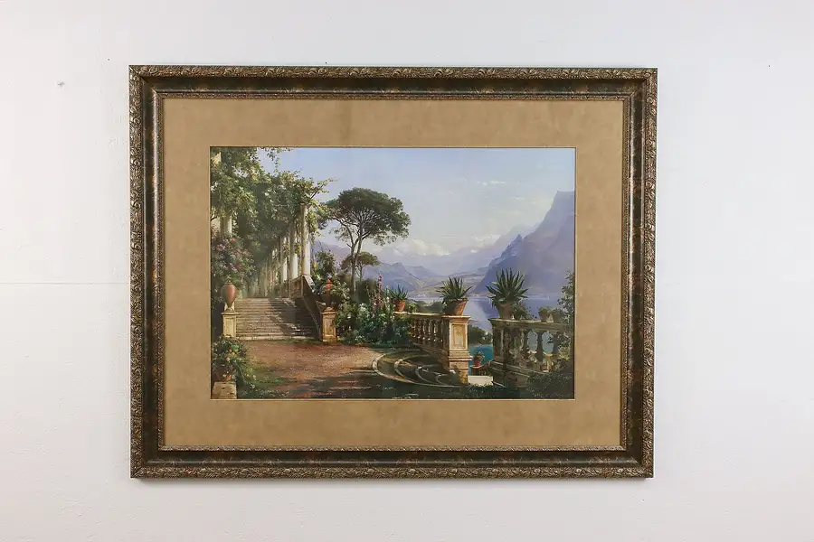 Main image of Capri Italian Vintage Original Print Signed 57.5"