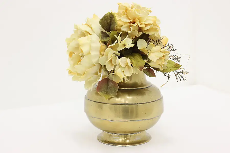 Main image of Farmhouse Antique Brass Spittoon, Vase or Planter