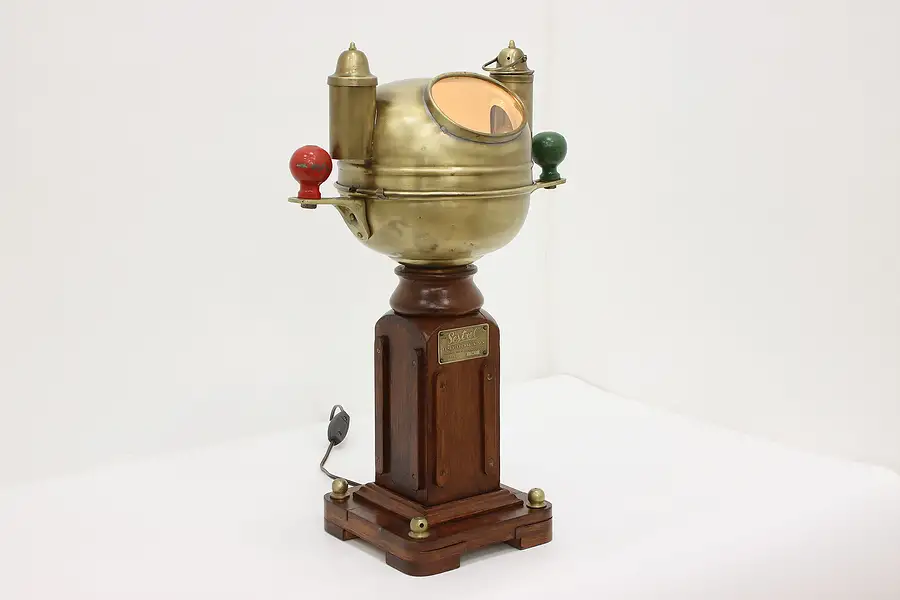 Main image of Salvage Antique Brass Ship Binnacle Compass, Sestrel