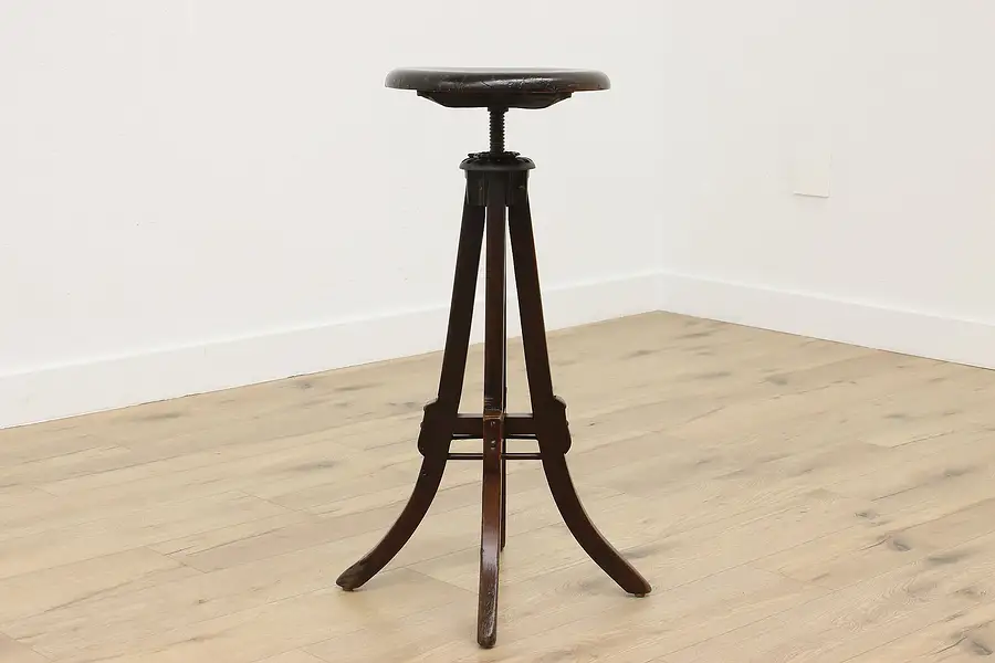 Main image of Industrial Antique Swivel Adjustable Artist Drafting Stool