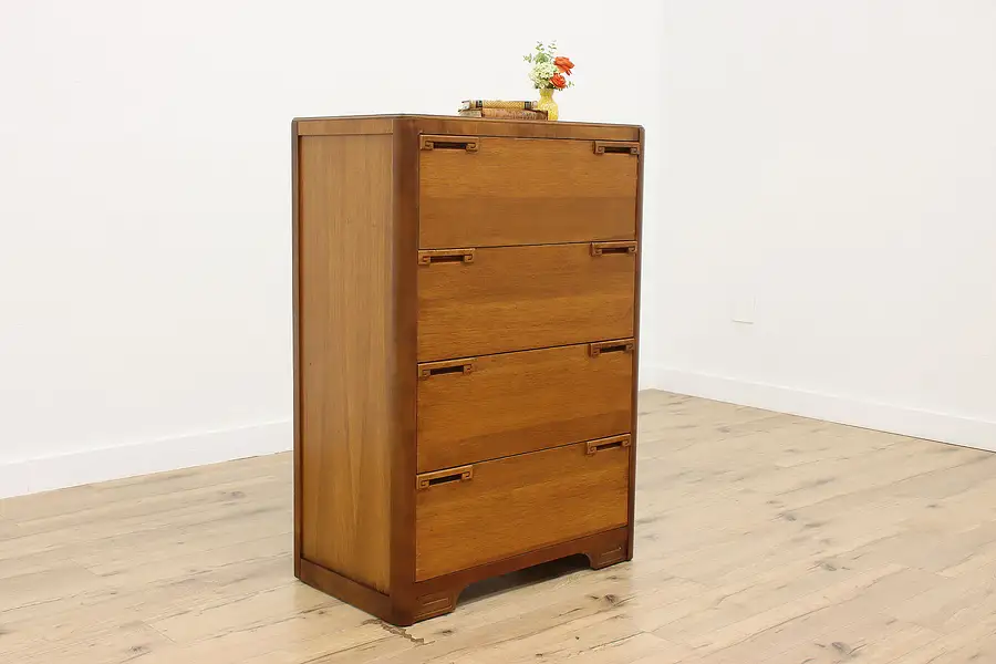 Main image of Art Deco Vintage Walnut Dresser or Chest, Kroehler