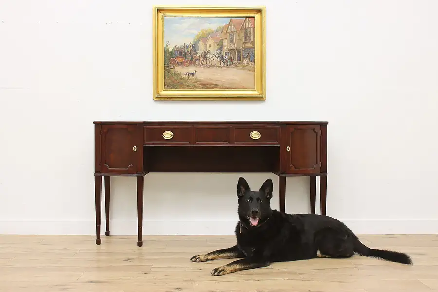 Main image of Hepplewhite Design Antique Mahogany Buffet or Sideboard Tapp