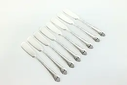 Set of 8 Victorian Antique Silverplate Butter Knives, Holmes & Edwards #39953