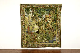 Renaissance Birds, Castle Ruins Large Landscape Vintage Tapestry 8' Wide  #39348