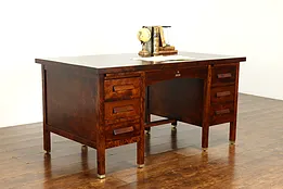 Traditional Craftsman Antique Cherry & Birch Office or Library Desk #39317