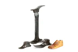 Farmhouse Industrial Antique Iron Shoemaker Last 5 Pc Set #39562