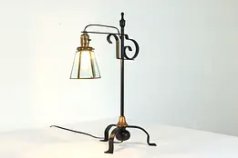 Farmhouse Antique Wrought Iron Table or Desk Lamp #39501