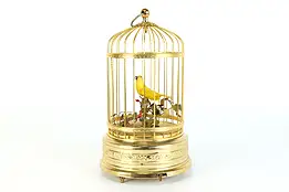 Singing Bird Vintage Automaton, Japanese Gold Birdcage #39510