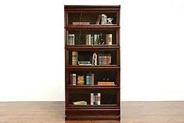 Arts & Crafts 5 Stack Antique Lawyer Library or Office Bookcase, Macey #39524