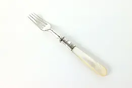 Victorian Antique Silverplate Appetizer or Serving Fork Pearl Handle #40016