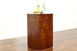 Midcentury Modern Vintage European Walnut Nightstand, End or Lamp Table #38689