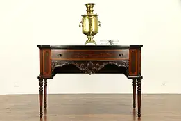 Walnut Antique Hunt or Sideboard Hall Console, Hand Painted, Signed Batik #32397