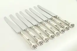 Chantilly Gorham 8 Sterling Silver 9 1/2" Dinner Knives, Stainless #32461