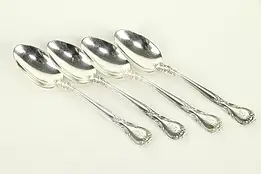 Chantilly Gorham Set 4 Sterling Silver 5 3/4" Teaspoons, M Mono #32467