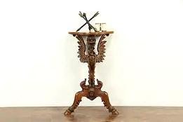 Wall Console Table, Antique, Carved Griffin & Head, Venice Italy B #32757