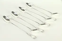 Sterling Silver Towle Old Master Set of 8 Ice Tea Spoons 7 3/4" #32817
