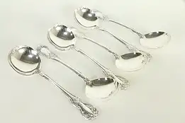 Sterling Silver Towle Old Master Set of 6 Cream Soup Spoons 6 1/4" #32818