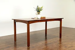Craftsman Cherry Dining, Game or Kitchen Table, 2 Leaves, Stickley 1999 #32839