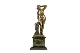 Bronze Nude Antique Sculpture Granite Base F. Muller, Dusseldorf, Germany #32935
