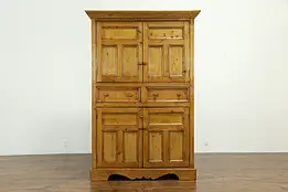 Country Pine Antique Irish Pantry Cupboard, Linen Press or Wardrobe #33188