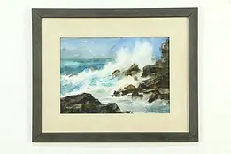 Point Lobos Carmel CA Vintage Watercolor Painting, Trotta #33240