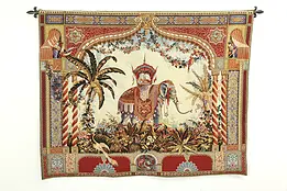 Tapestry with Elephant & Indian Princess, Hanging Rod #33336