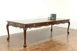 Georgian Design Vintage Mahogany 10' Library, Conference or Dining Table #33408