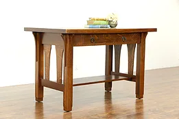 Arts & Crafts Mission Oak Antique Craftsman Library Table or Desk #33452