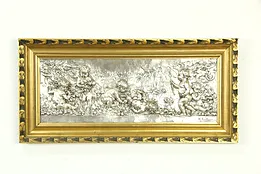 Cherubs or Angels Spanish Silverplate Relief Plaque, M. Benlliure #33476