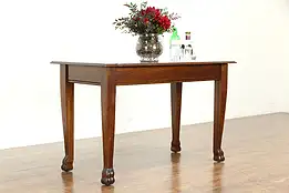 Oak Quarter Sawn Antique Library or Console Table or Desk #34082