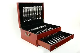 Towle Old Colonial Sterling Silver 40 Pc Flatware Set for 10 with Chest #33693