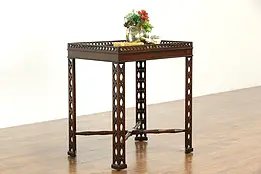 Georgian Chippendale Style Vintage Mahogany Tea Table #33609