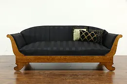 Empire Biedermeier Antique 1840 Scandinavian Sofa, Recent Upholstery #34601