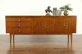 Midcentury Modern 1960 Vintage European Sideboard, Credenza, TV Console  #34758