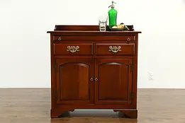 Traditional Vintage Mahogany Bar Cabinet or Server & Tray, Unique #34799