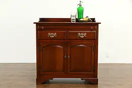 Traditional Vintage Mahogany Bar Cabinet or Server & Tray, Unique #34799