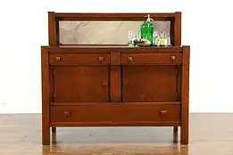 Arts & Crafts Mission Oak Antique Craftsman Sideboard, Server or Buffet #34586