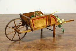 Victorian Antique Child Size Toy Wheelbarrow, Plant Stand #35186