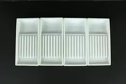 Antique Milk Glass Dental Trays, The American Cabinet Co.,Two Rivers #35255