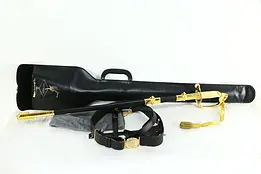 US Navy Dress Sword, Leather Belt, Case, Zubco Spain #35146