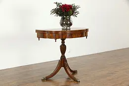 Georgian Vintage Mahogany Hall Console Opens to Game Table, Warsaw #35303