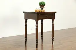 Walnut Antique 1840 Farmhouse Nightstand or End Table, Missouri #35732