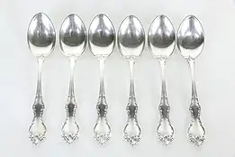 Towle Debussy Pattern Sterling Silver Set of 6 Teaspoons  #36032