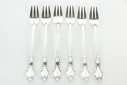 Towle Debussy Pattern Sterling Silver Set of 6 Seafood or Lemon Forks #36050
