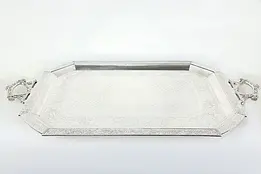 Victorian Antique 34" Silverplate Butler or Buffet Tray  #36420