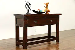 Craftsman Design Vintage Hall Console or Sofa Table, Sideboard, Grange #36640