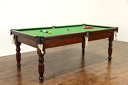Snooker English Antique Game Table, Riley, Similar to Pool, Dining Top #36775