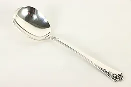 Sterling Silver Heirloom Damask Rose Jelly Spoon Sugar Shell 6" #36915